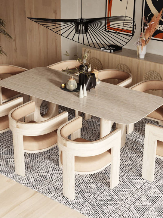 Rust Fabric Dining Chair