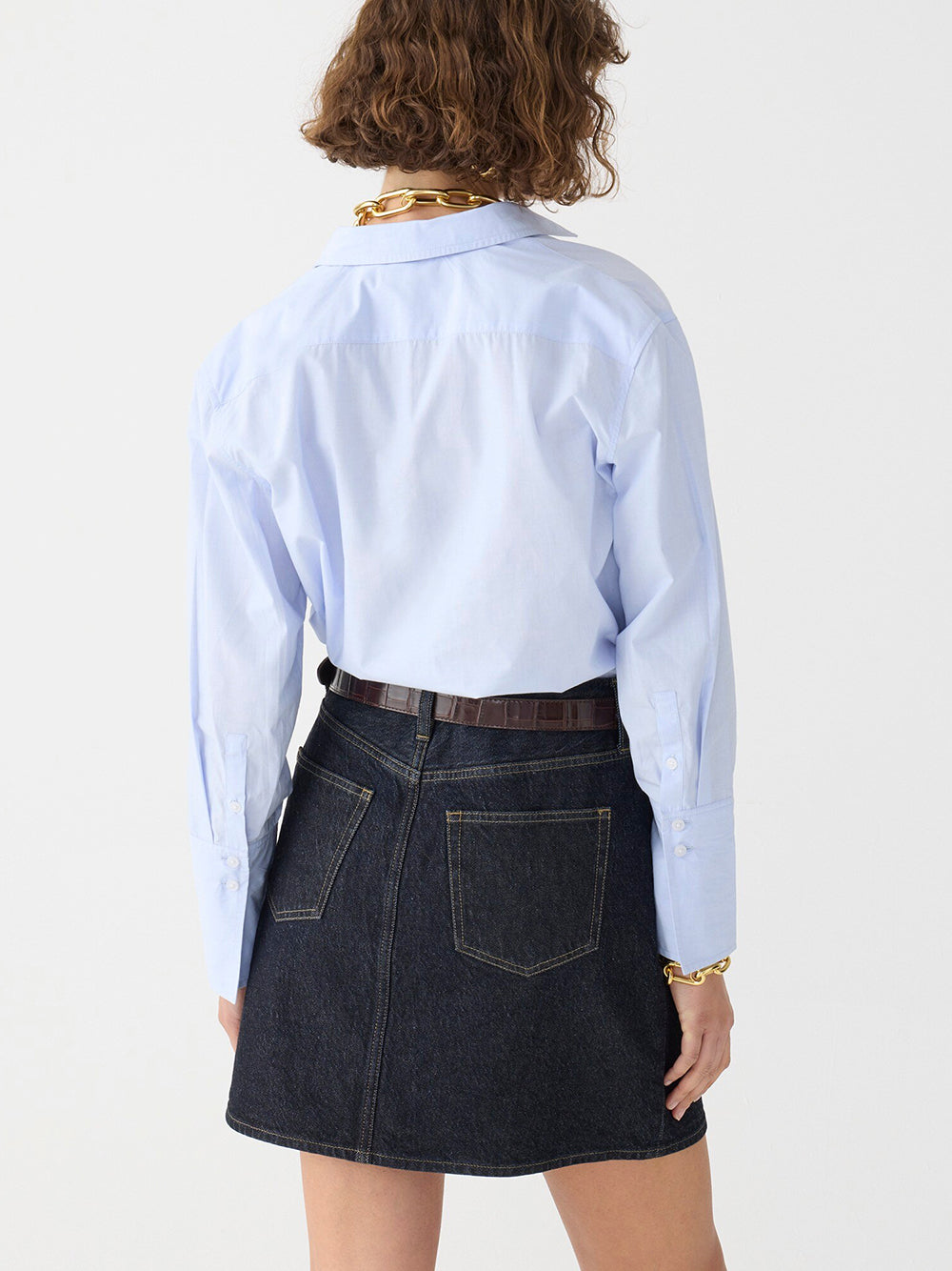 Mini denim skirt Dark Blue Low Rise