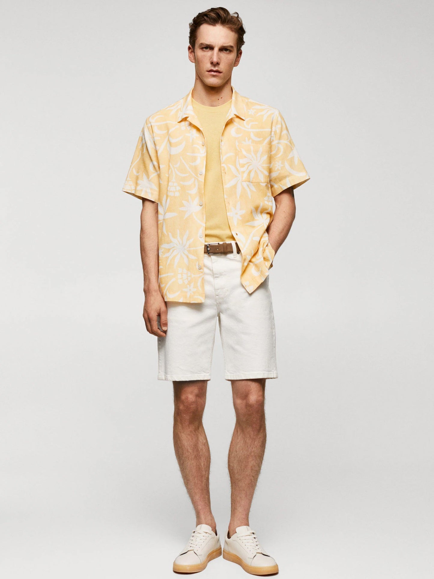 100% cotton Hawaiian-print shirt