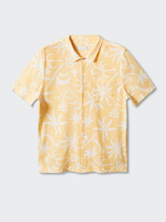 100% cotton Hawaiian-print shirt