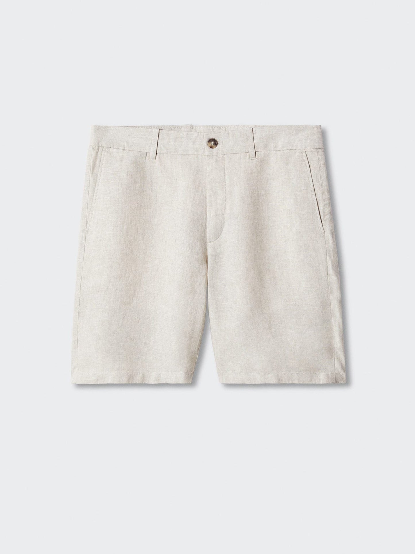 Slim fit 100% linen shorts