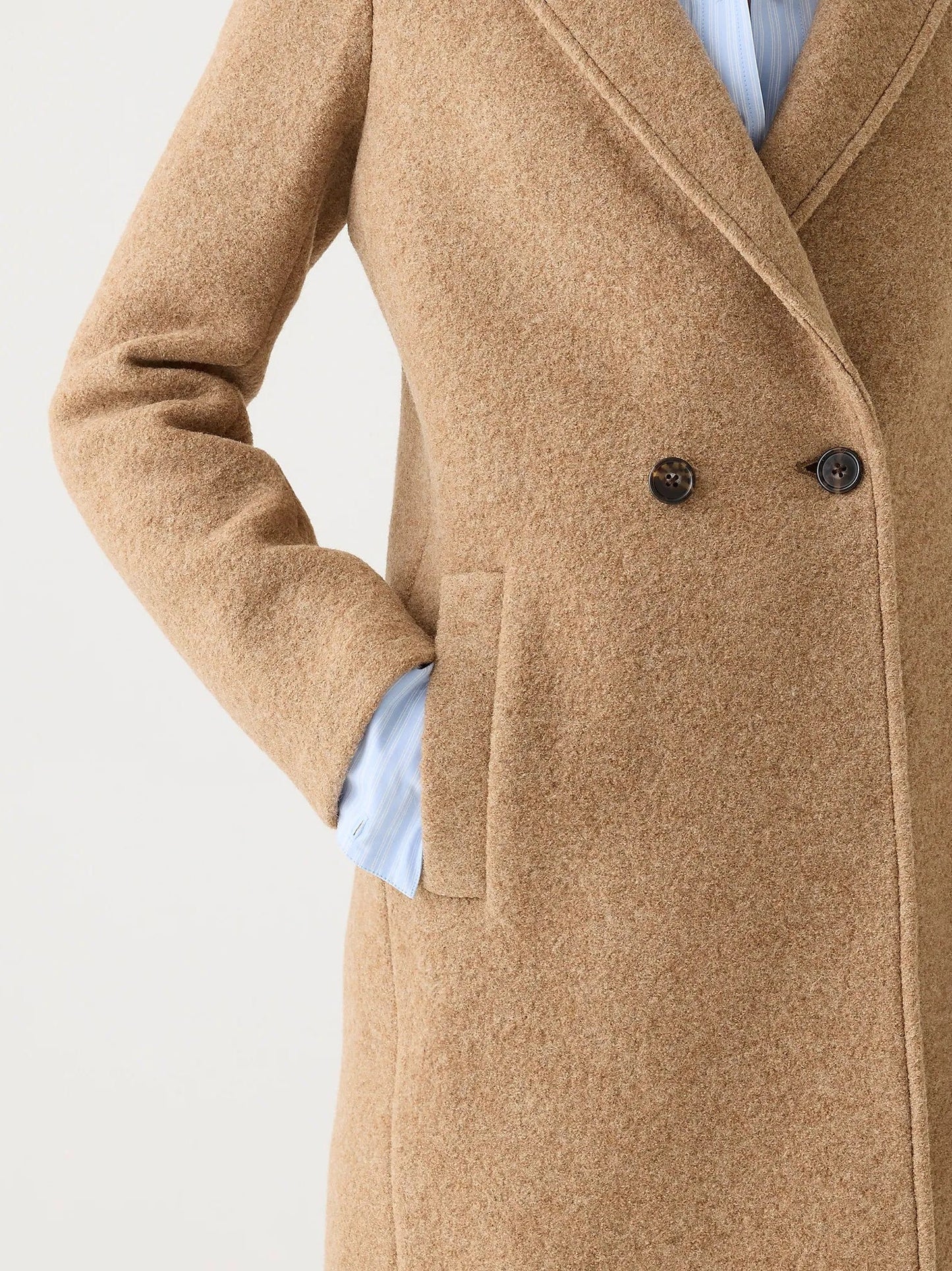 Daphne topcoat in Italian boiled wool