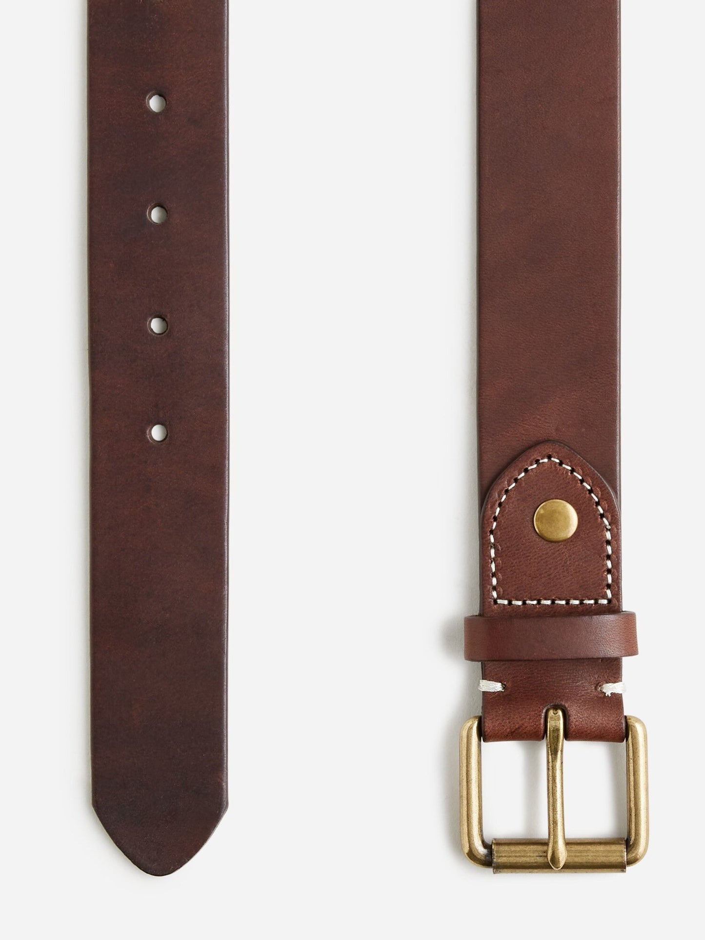 Roller-buckle Italian leather belt