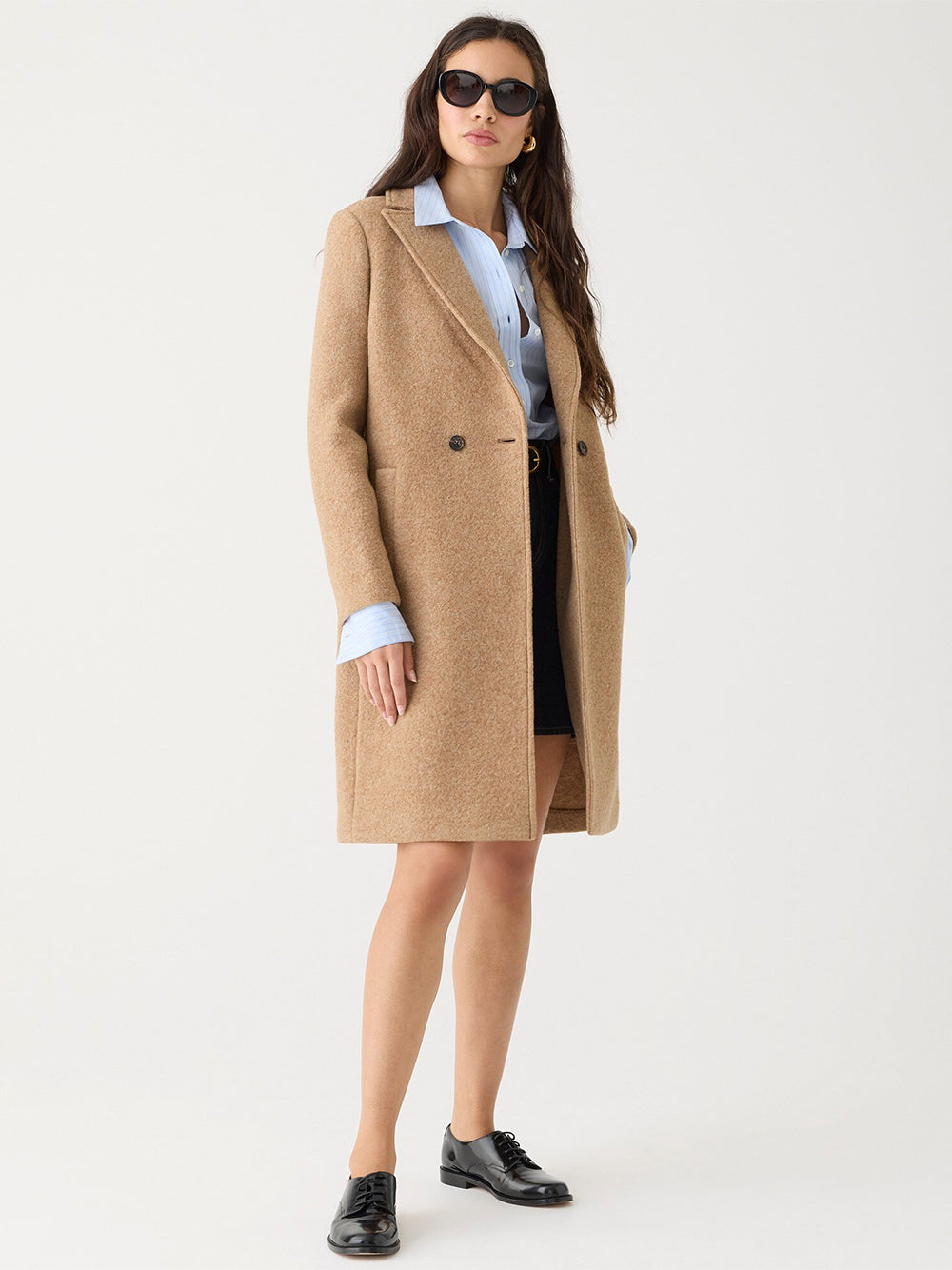 Daphne topcoat in Italian boiled wool